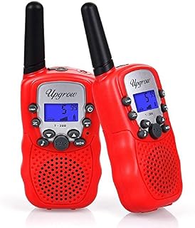 Upgrow Walkie Talkies 8 Channel 2 Way Radio Kids Toys Wireless 0.5W PMR446 Long Distance Range Walkie Talkie for Field Survival Biking and Hiking (T388-Red)