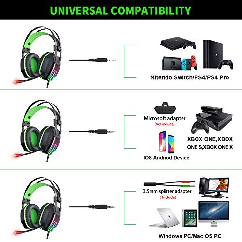 image for Mifanstech V-10 Gaming Headset for Xbox One Playstation 2 PS4 PC - 3.5