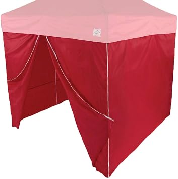 Impact Canopy 10-Foot Canopy Tent Wall Set, 1 Solid Sidewall and 1 Middle Zipper Sidewall Only, Red