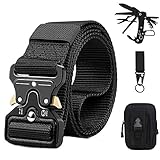 Reichhaltiges Set: Sie erhalten 1 * taktischen Gürtel + 1 * Multifunktionsmesser im Schweizer Stil + 1 * Taktische Gürteltasche + 1 * Haken