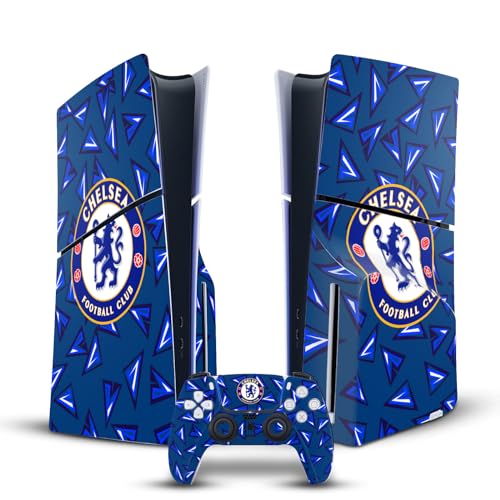 Skin PS5 Slim Disc Chelsea FC Head Case Designs autocollant pour console et manette DualSense