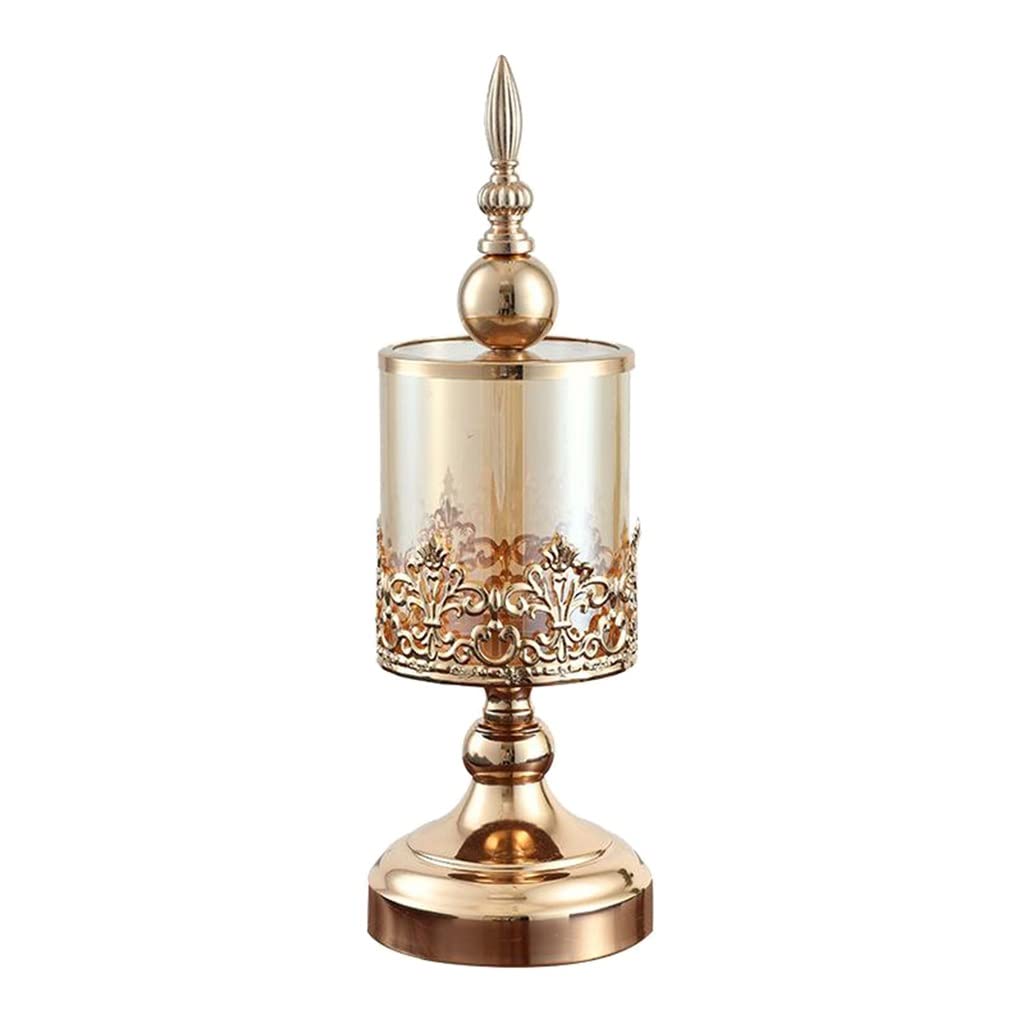 HTTGDGDH Gold Metal Pillar Candle Holders Centerpieces Table Mantel Fireplace Decor Candlestick Home,