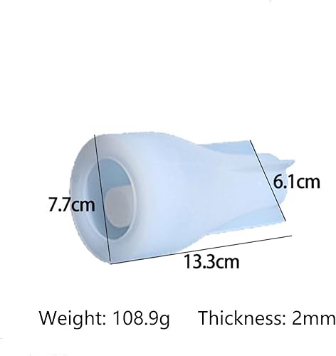 Miniatura 6 de BEMINH Moldes de resina para jarrón de silicona, moldes de fundición de resina para jarrón para resina epoxi, molde de jarrón pequeño y alto para