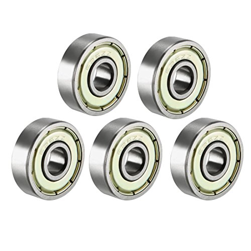 Image of sourcing map 626Z Deep Groove Ball Bearing Single Shield 60026, 6mm x 19mm x 6mm Chrome Steel Bearings (Pack of 5)