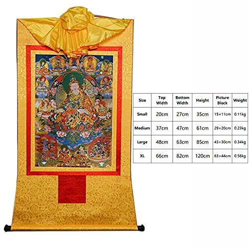 Gandhanra Thangka Tibétain - Les huit formes de Guru Rinpoché Thangka - Peinture Tantrique Bouddha à Dorure - Tapisserie Mural pour Décoration Zen - Méditation et Relaxation Spirituelle Gandhanra Thangka Tibétain - Les huit formes de Guru Rinpoché Thangka - Peinture Tantrique Bouddha à Dorure - Tapisserie Mural pour Décoration Zen - Méditation et Relaxation Spirituelle