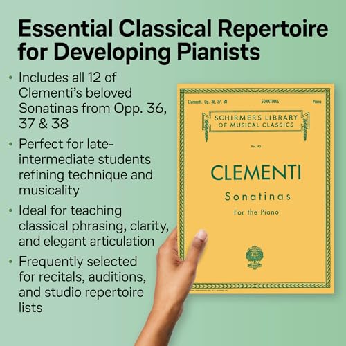 Muzio Clementi: 12 Sonatinas, Op. 36, 37, 38 - Solo de Piano | Partition pour piano solo | Recueil de 12 sonatines en notation standard | Niveau intermédiaire à avancé | Édition Schirmer Library – vue 9