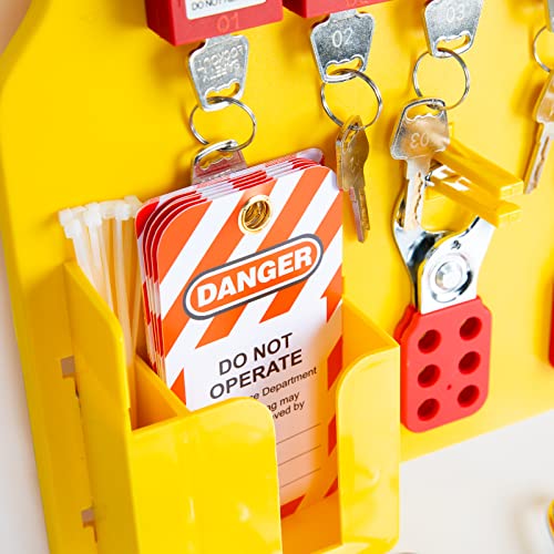 Lockout Tagout Station With Loto Devices - Lock Out Tag Out Kit Board Include 14 Pack Safety Lock Set, 6 Hasps, 40 Do Not Operate Tags, Lockout Safety Supply For Osha Compliance #TOP7