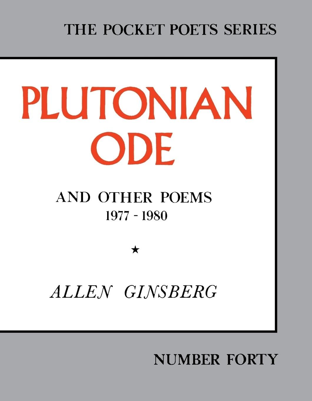 Plutonian Ode And Other Poems 19771980 (City Lights Pocket Poets