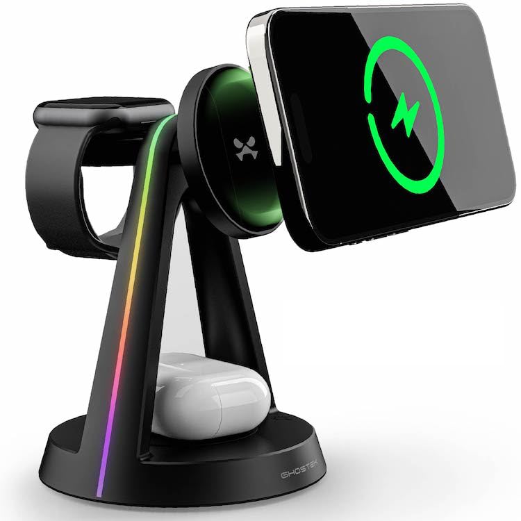 3-in-1 Wireless Charging Station - NRGtower by Ghostek