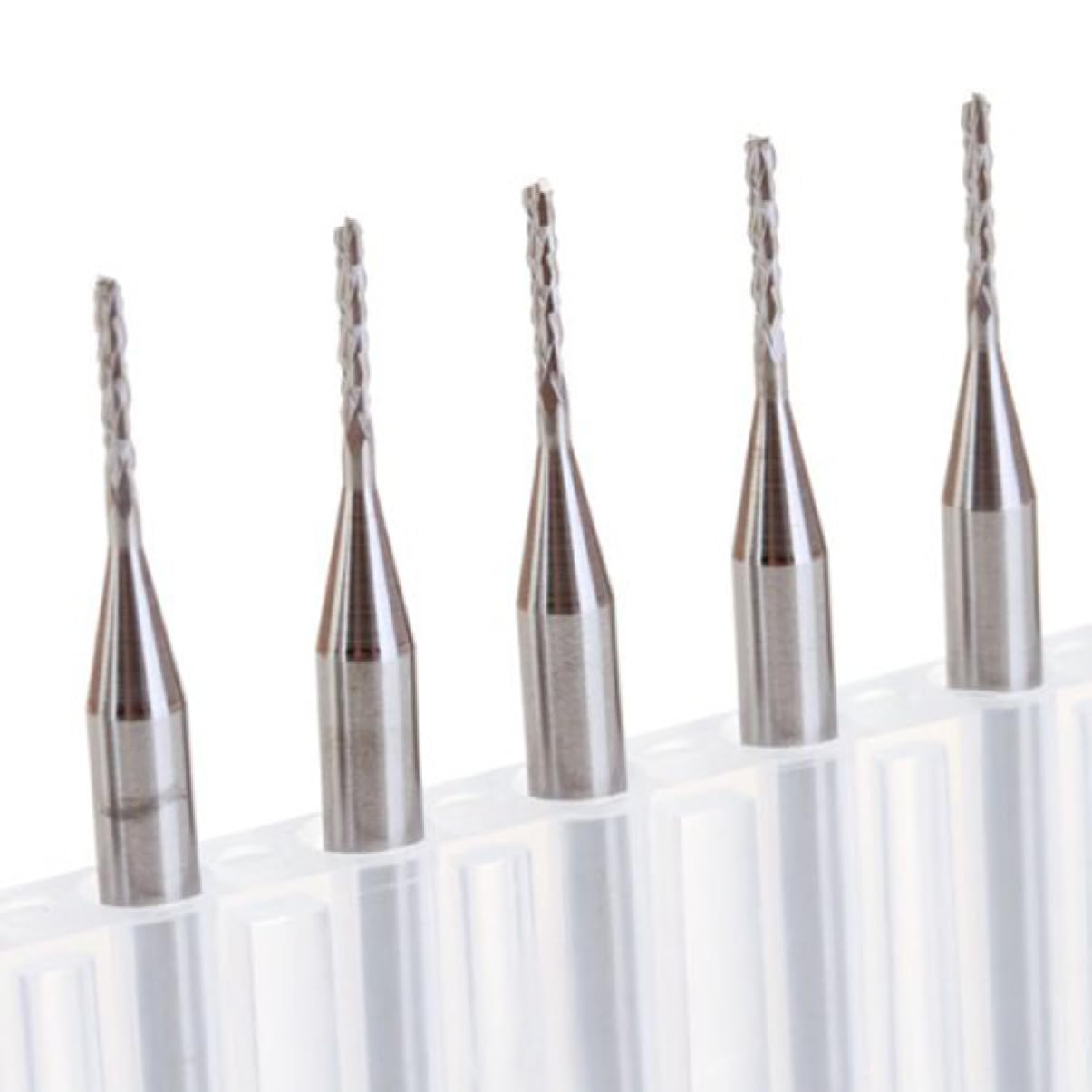 Uonlytech 3pcs Alloy Drill Bits for PCB Carbide Bits Precision Engineering for CNC Strong Structure Silver Finish