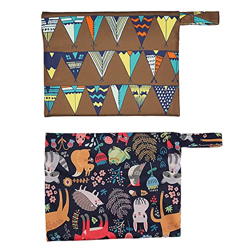 Image of 2 Pieces Reusable Mini wet bag for Mama Cloth Menstrual Pads /Breast Pads,7x5.5 Inch(2MN4)