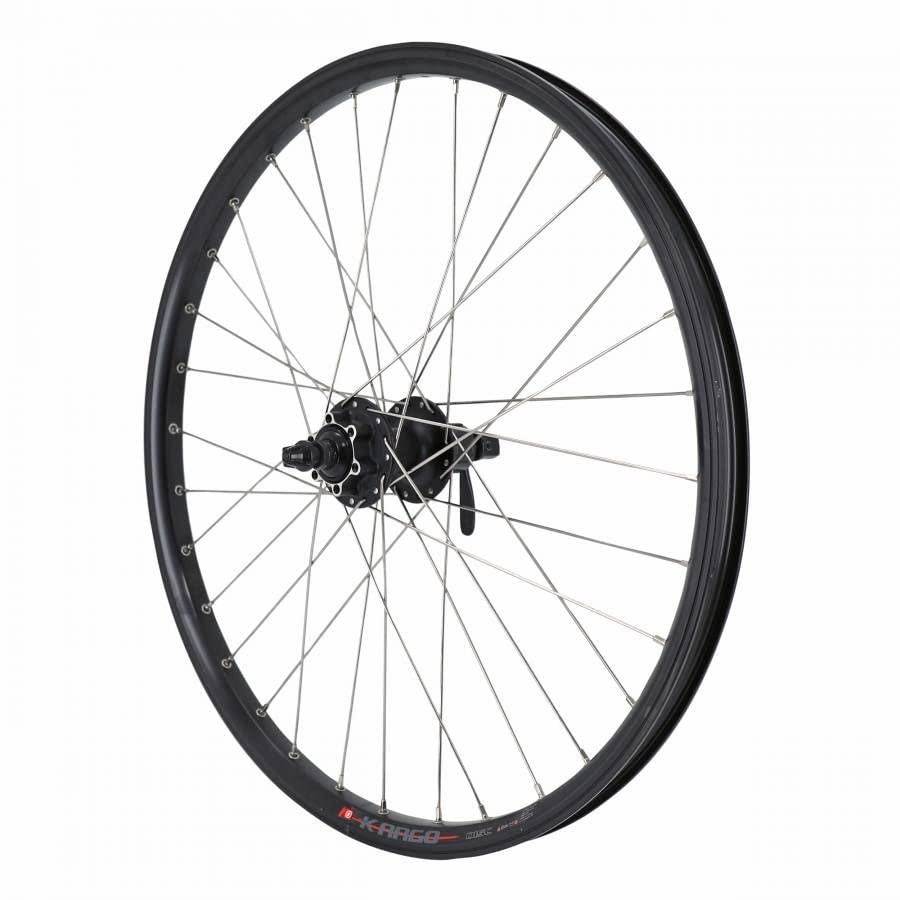 Roue VTT 24 arriere double paroi Shimano M475 en inox pour un freinage durable