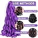 ELAOGI French Curly Braiding Hair, 24 Inch, 2 Packs, Purple, Human Hair, Modern, Curly, Braiding Installation