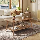 VASAGLE Collection MAEZO - Table Basse, Table de Salon à 2 Niveaux, avec Rangement, Patins...