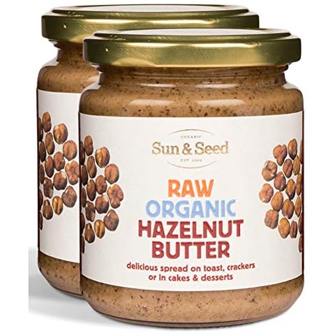 Sun & Seed - Raw Organic Nut Butter Spreads - Gluten-Free and Keto Friendly - Ultra Nutritious (250g) (Hazelnut (2 Pack)) Cover