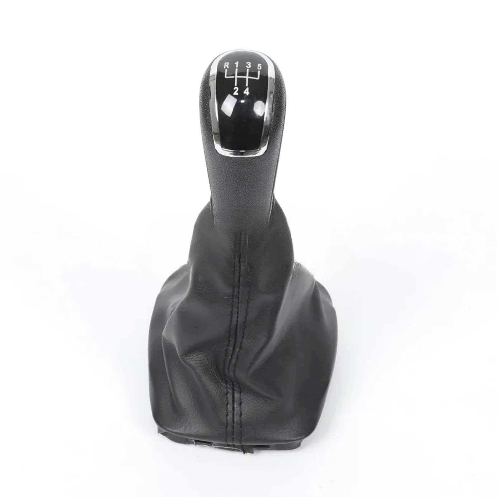 Poanbcgy Black 5 Speed For Skoda Fabia Mk1 2000-2008 Car Accessories 5 Speed Car Gear Shift Knob Lever With Pu Leather Boot Replacement Parts(Black 5 Speed)