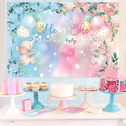 Gender Reveal Banner & Backdrop - Pregnancy Announcement Decorations, Boy or Girl Reveal, 59 x 39 Inches, Blue, Pink - Image 4