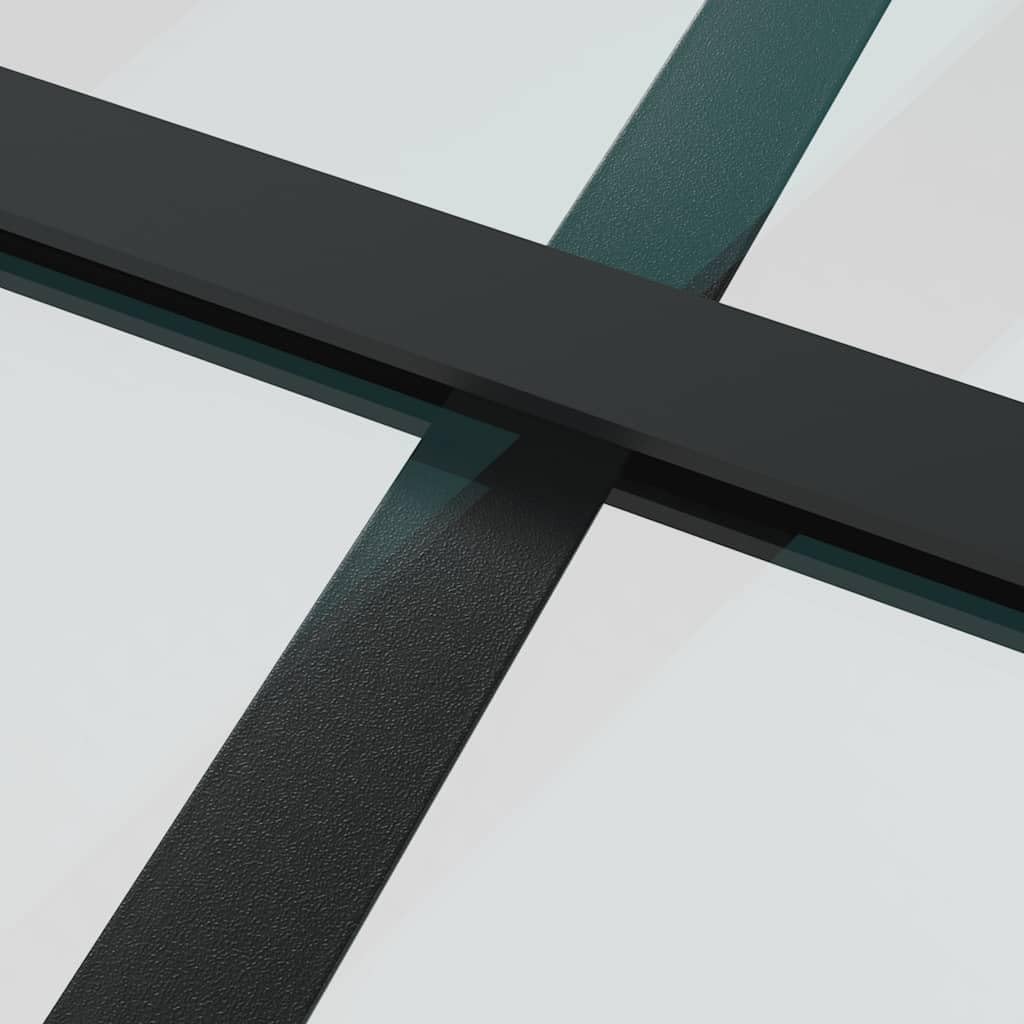 vidaXL Porte Intérieure Porte Vitrée Porte à Panneaux Chambre à Coucher Salle de Bain Maison 76x201,5 cm Noir Verre Mat et Aluminium
