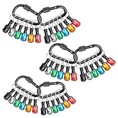 36PCS Bit Holder 1/4 Socket, Hex Shank Drill Bit Holder for Impact Driver Drill Bit Keychain Extension Bar Quick Release Drill Bit Holders, Screwdriver Bit Holder for Tools and Gifts for Men