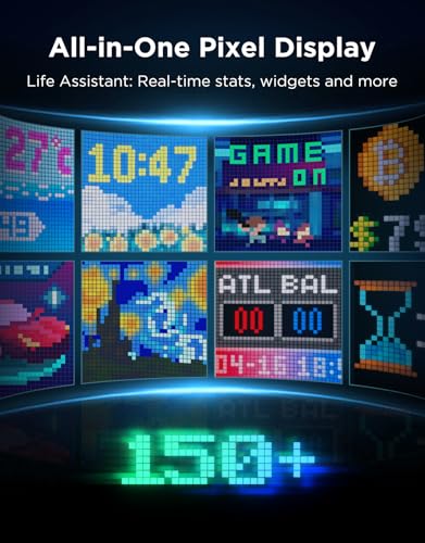 govee gaming pixel light rgbic led panel with real-time info display 150 scene modes amp diy options smart pixel lights wi-fi only works with alexa ideal for game room decor 32x32 pixels