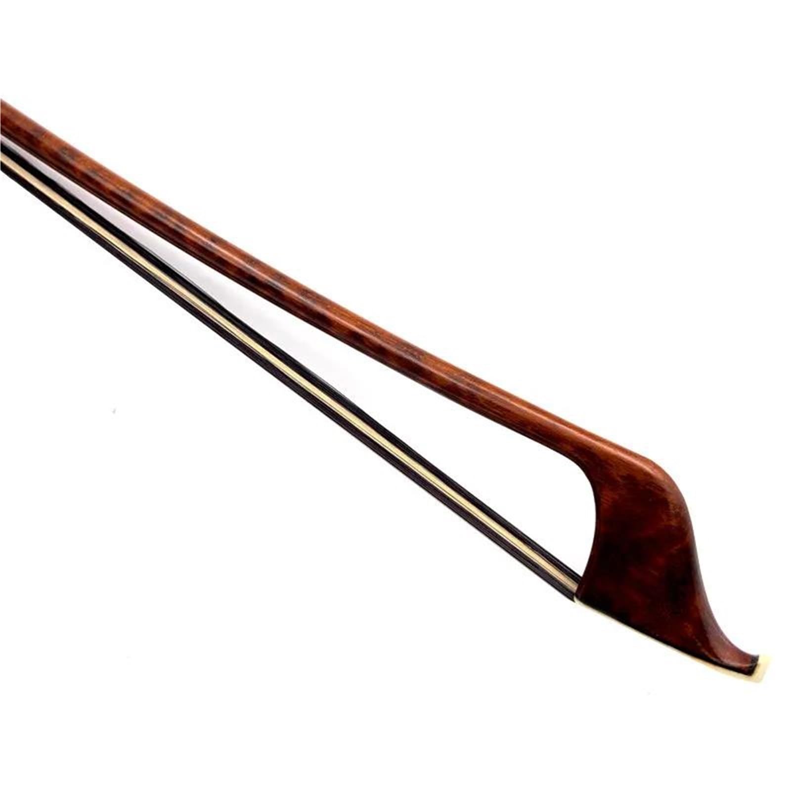 Geigenbogen 1 Stück Starker Kontrabass Violinbogen Doppelt Weiß/schwarz Rosshaar Professionelle Leistung