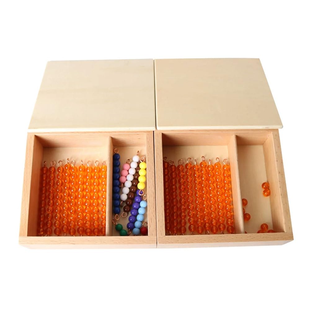 Aiuti Didattici di Matematica Montessori Giocattoli per la Prima Infanzia Tavola Seagan con Fili di Perline Allenamento dell'Intelligenza per Bambini,A