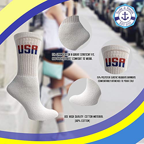 Yacht & Smith USA Pride Wholesale Cotton Socks For Men Woman Children, American Themed Socks4