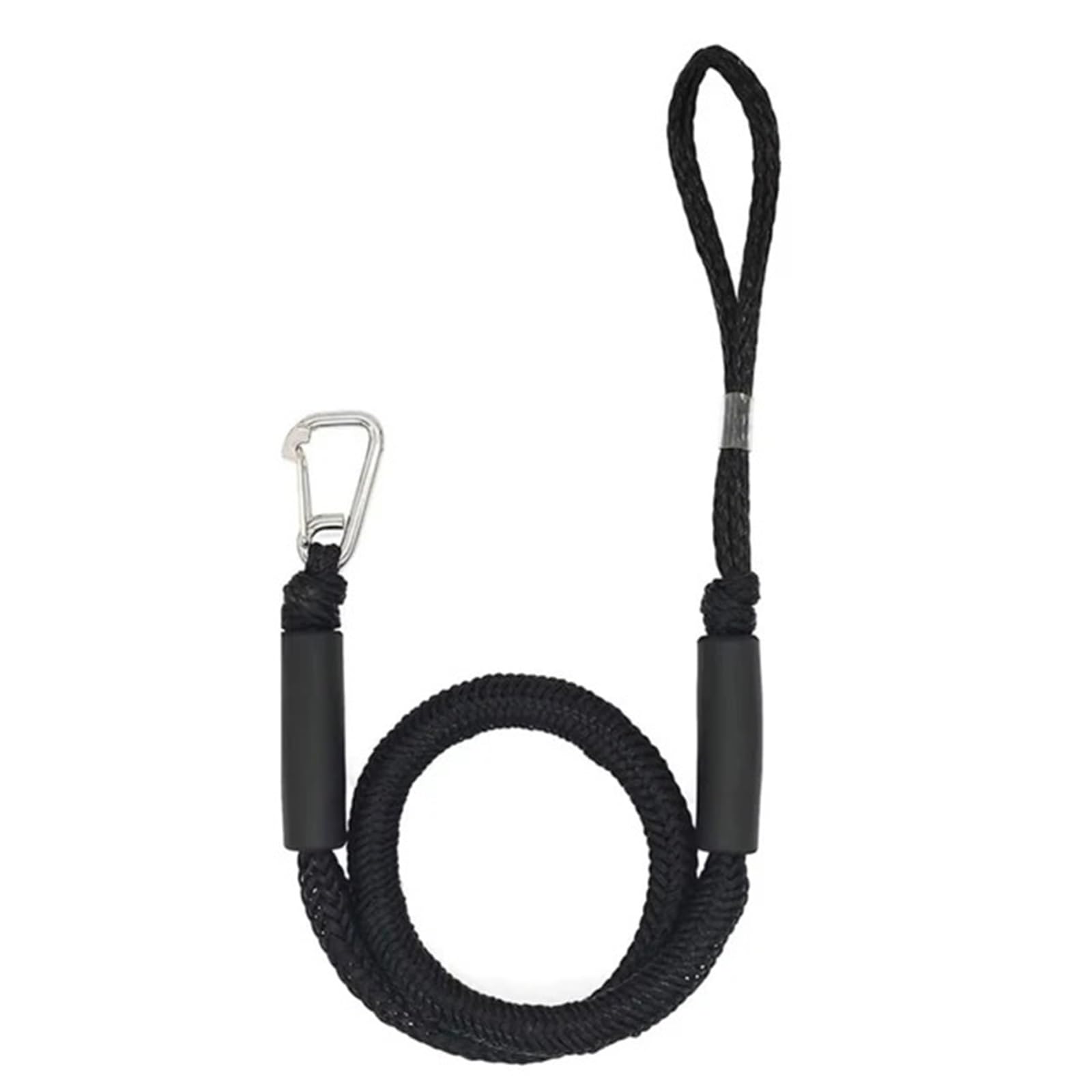 Soywim 1Pcs Black Mooring Rope, Boat Bungee Dock Lines Cords Docking Rope Watercraft Jet Ski Pontoon Canoe Power Mooring Accessories(1Pcs Black)