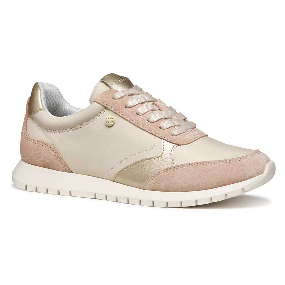 Geox Women's D Sukie 2.0 C Sneaker, Papyrus/Nude, 7 UK
