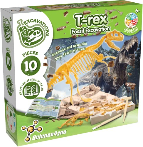 Science4you T Rex Excavaciones Fósiles para Niños 6+ Años -