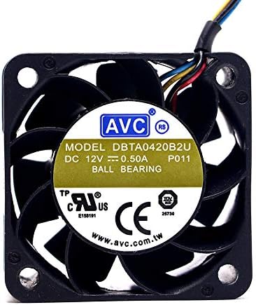 12V 40mm Fan 4020 12V 0.50A 4-Wire PWM Gale Volume Cooling Fan for Desktop, Laptop, Server