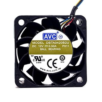 12V 40mm Fan 4020 12V 0.50A 4-Wire PWM Gale Volume Cooling Fan for Desktop, Laptop, Server
