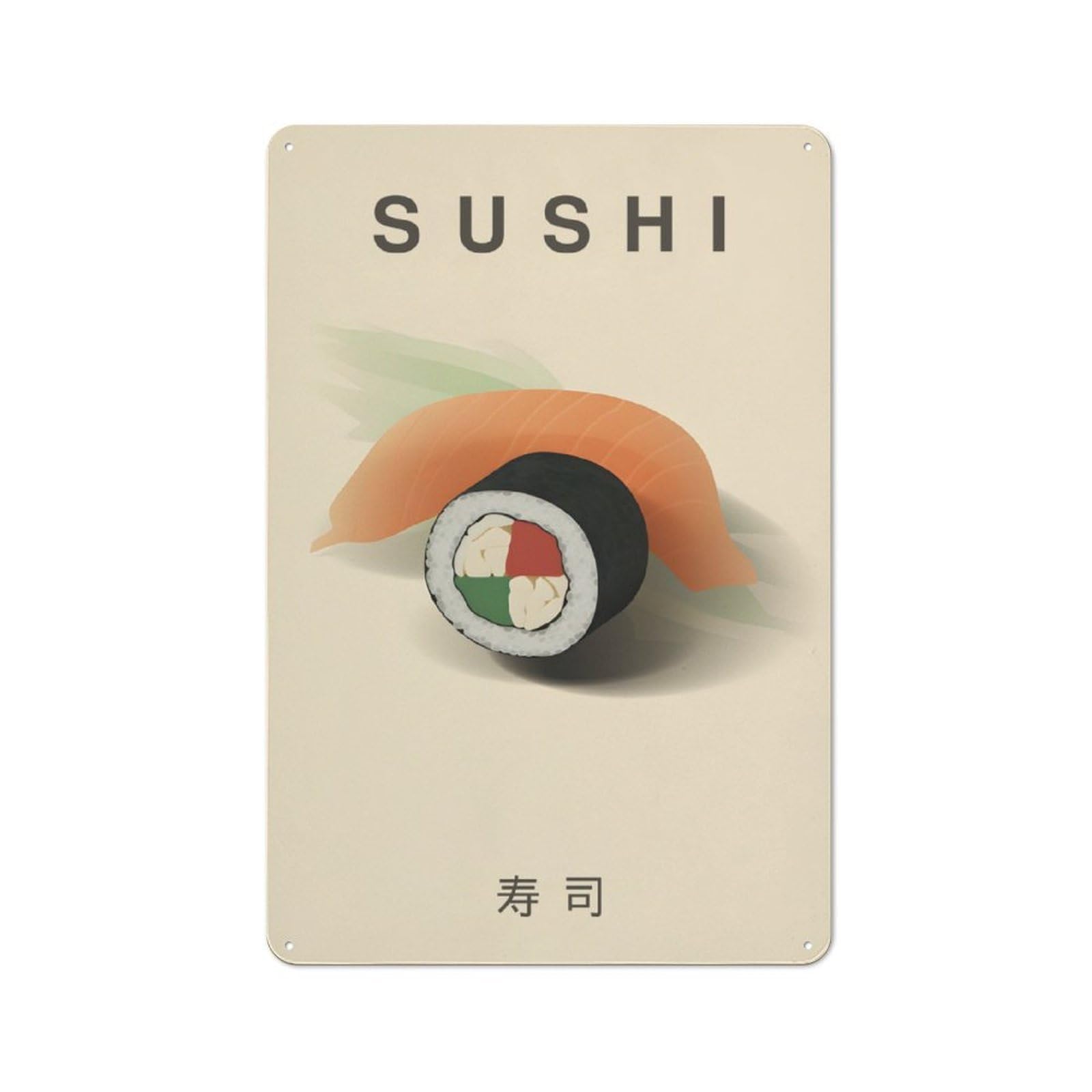 Junmoney Sushi Sensation For Dining Room Or Kitchen, Rustic Metal Sign 30X20cm, For Home Interiors, Feature Walls And Decorative Displays