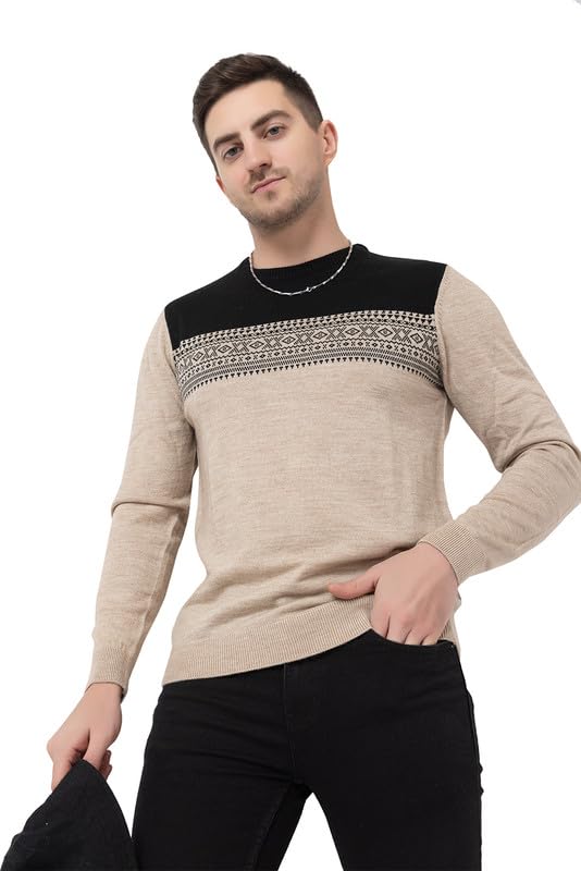 armisto Woolmark Certified/Woollen Sweater Gents/Stylish Chest Jacquard-picture-16