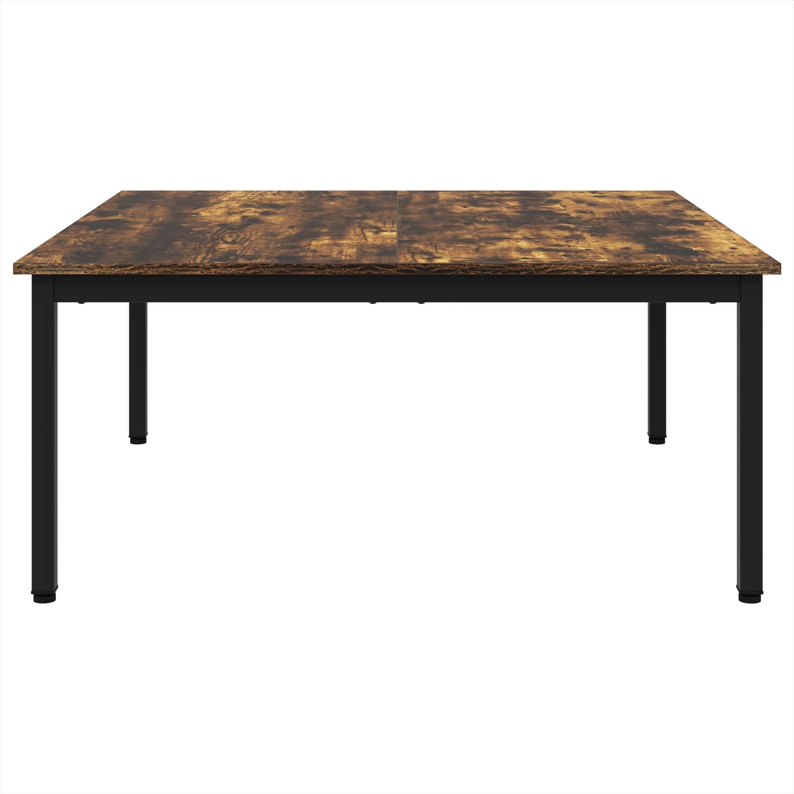 Couchtisch Raucharbe 100 x 100 x 45 cm Holzwerkstoff, moderner rechteckiger Wohnzimmertisch mit stabilen Metallbeinen, pflegeleichte Oberfläche für Getränke und Dekoration, Räume und Familienfeiern