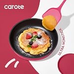 CAROTE 15pcs Cookware Set Nonstick with Detachable Handles, rose red