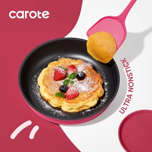 Image of CAROTE 15pcs Pots and Pans Set Non Stick, Cookware Set Non Toxic with Detachable Handle, Induction Kitchen Cooking Set, Dishwasher /Oven Safe, RV /Camping Cookware