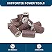 Benchmark Abrasives Aluminum Oxide Straight Sanding Cartridge Rolls for Blending Deburring Polishing Sanding Metals, Rotary Sander - Die Grinder Abrasives (10 Pack)(1/2