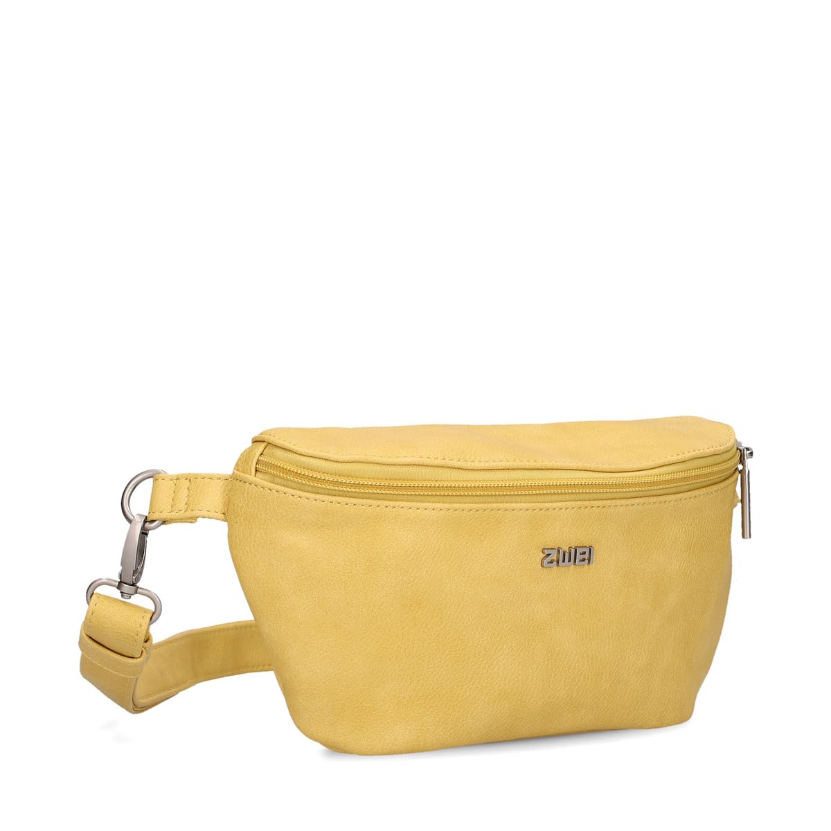 Zwei Mademoiselle.M MH4 Women's Hip Bag 25 cm 1 Litre High-Quality Faux Leather Crossbody Bag Water-Repellent 3-in-1 Comfortable Chest Bag, Belt Bag & Waist Bag, Lemon, 6x24x15 cm, Casual