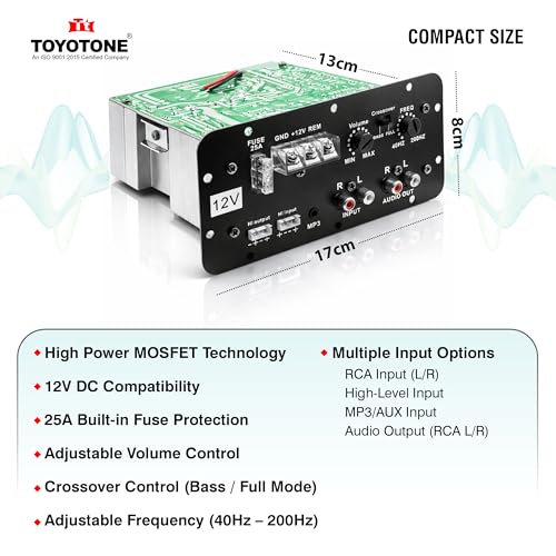 Toyotone 12V 150W RMS Car Mono Amplifier - Image 6