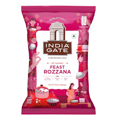 India Gate Rozana Raw and Aged Basmati Rice 1Kg