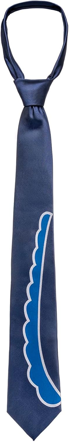 Men's Navy Blue Necktie with Modern Wave Pattern, Professional Business Formal Wear