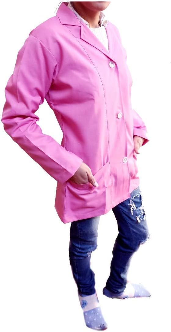 Primestore INDIA Women's Apron Lab Coat PINK Poly Cotton 42 XL