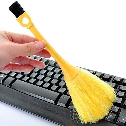 Multipurpose Double Sided Microfiber Duster with Hard Bristles Cleaning Brush for Computer Laptop Keyboard Delicate Products (Single Brush, Random Color)-image-35