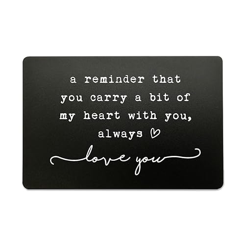 Wallet Insert, Engraved Gift For Him, Valentines Day Gift, Birthday Gift, Hubby Gift, Engraved Wallet Insert Card, Reminder You Carry My Heart,