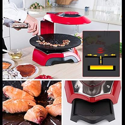 Eortzzpc 1500W Sandwichtoaster, Automatische Grillprogramme, Kontaktgrill, Antihaftbeschichtete, Fettarmes Grillen… – Bild 5
