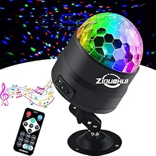 Ziduohui Party Lights Disco Ball, Color Disco Lights Sound Activated Strobe Light