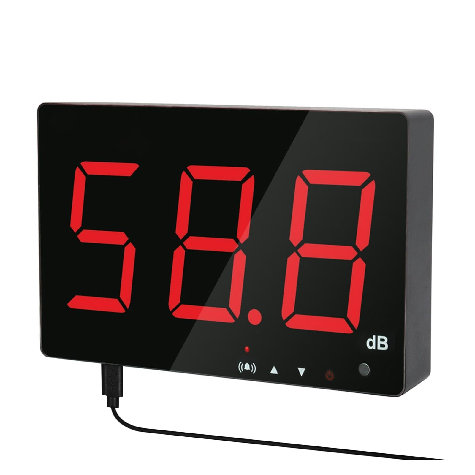 Misuratore di Decibel Misuratore di Decibel Digitale Misuratore di Livello di Rumore Montato a Parete con Allarme Ampio Display LCD Rosso per la casa Fabbrica