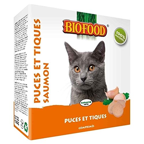 Biofood Friandise Anti-Puces Saumon pour Chat 100 Pièces