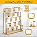 ORLESS Jewelry Display for Vendors, Earring Display Stand for Selling, Necklace Display Holder for Selling, Earring Cards Organizer for Bracelets, Rings, Jewelry Towers, Original Wood (35 Hooks)